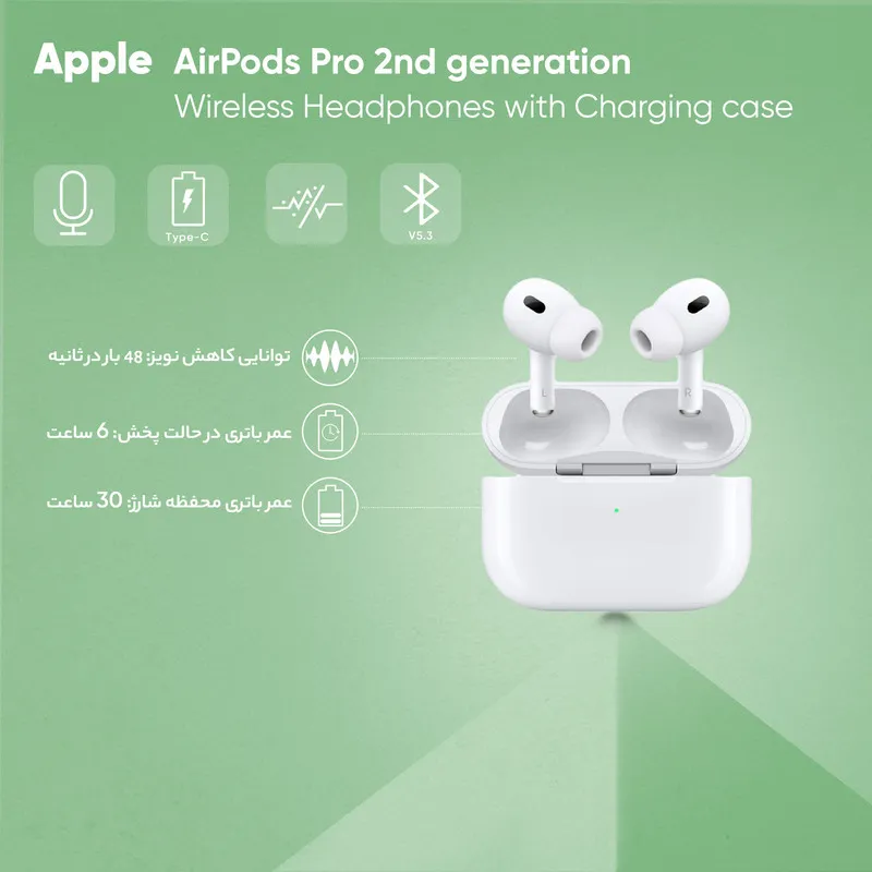 هدفون بلوتوثی اپل مدل AirPods Pro 2nd Generation gallery5