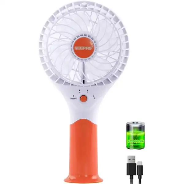 فن دستی قابل شارژ جیپاس مدل GF9617 ا RECHARGEABLE HANDHELD FAN