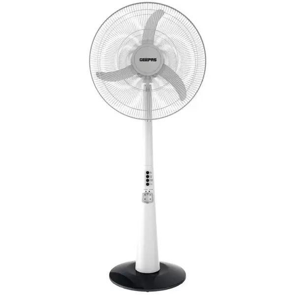 پنکه ایستاده شارژی جیپاس مدل GF9385 با چراغ های LED