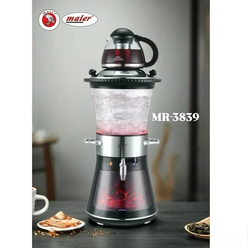 سماور برقی مایر مدل MR-3839طرح زغالی gallery1