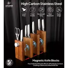 سرویس چاقو اشپزخانه لایف اسمایل مدل NSEL21 با 9 تکه استیل gallery1