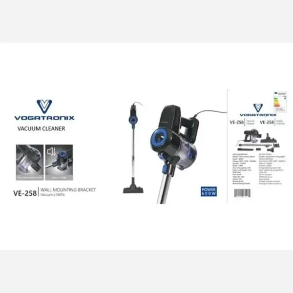 جارو شارژی وگاتی مدل VE258 توان 600 وات مخزن 0.8 لیتر